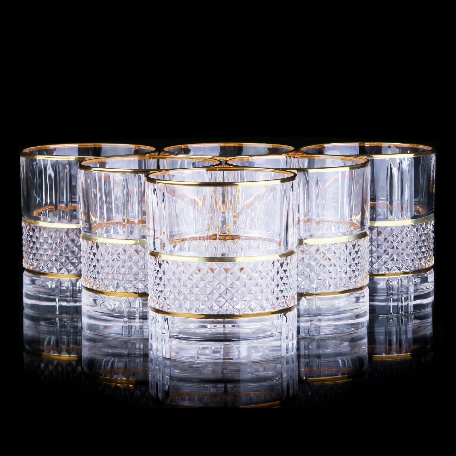 Whiskey Crystal Glasses 6pcs 320ml Brilante Collection Etsy