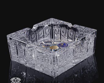 Bohemian Hand-Crafted Crystal Cigar Ashtray – Tradition, Prestige