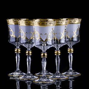 ボヘミアクリスタル　ワイングラス　6個セット♪ ボヘミアクリスタルワイングラス 6個 170ml。クリスタルピュア