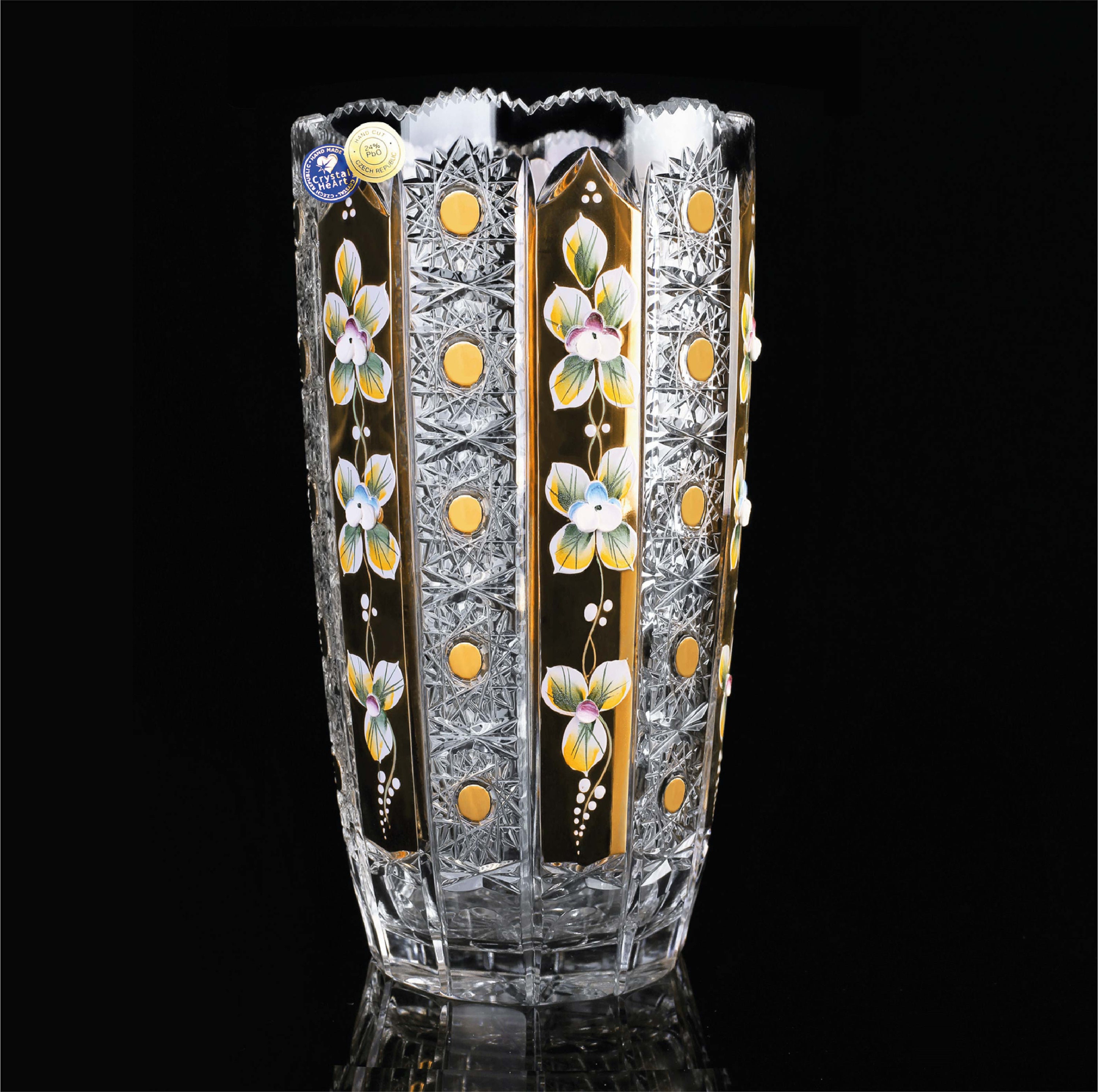 Bohemia Crystal Vase Classic Design H220mm - Etsy