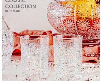 Bohemia Handcut Crystal Glasses 6pcs 180ml - Etsy