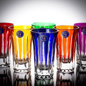 Crystal Open Shot Glasses Line Design