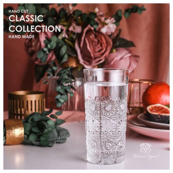 Crystal Long Drink glasses 350ml - Bohemia Crystal - Original crystal from  Czech Republic.
