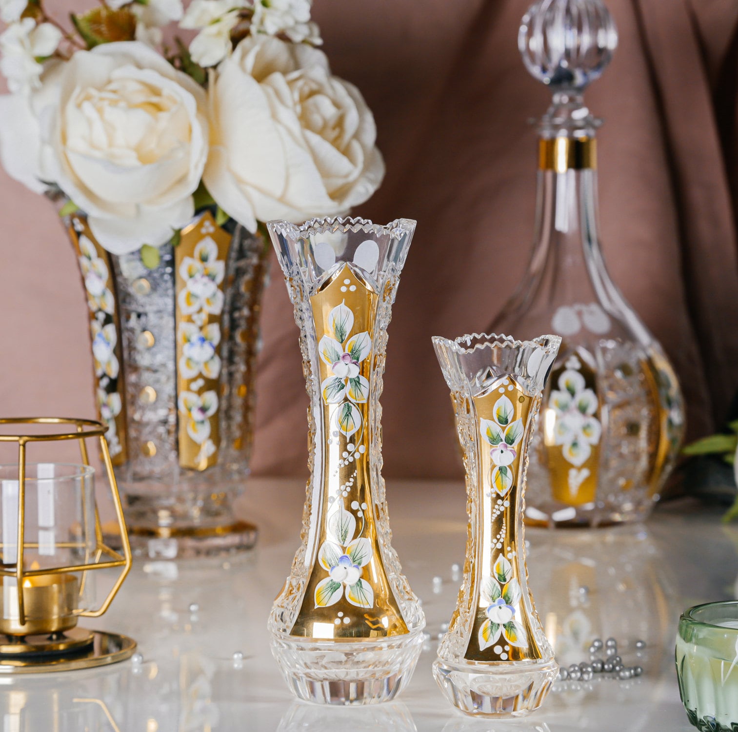 Handmade Bohemia Crystal Vase H155 - Etsy