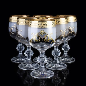 Wine Glasses Bohemia Crystal 6pcs 190ml