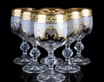 Wine Glasses Bohemia Crystal 6pcs 190ml