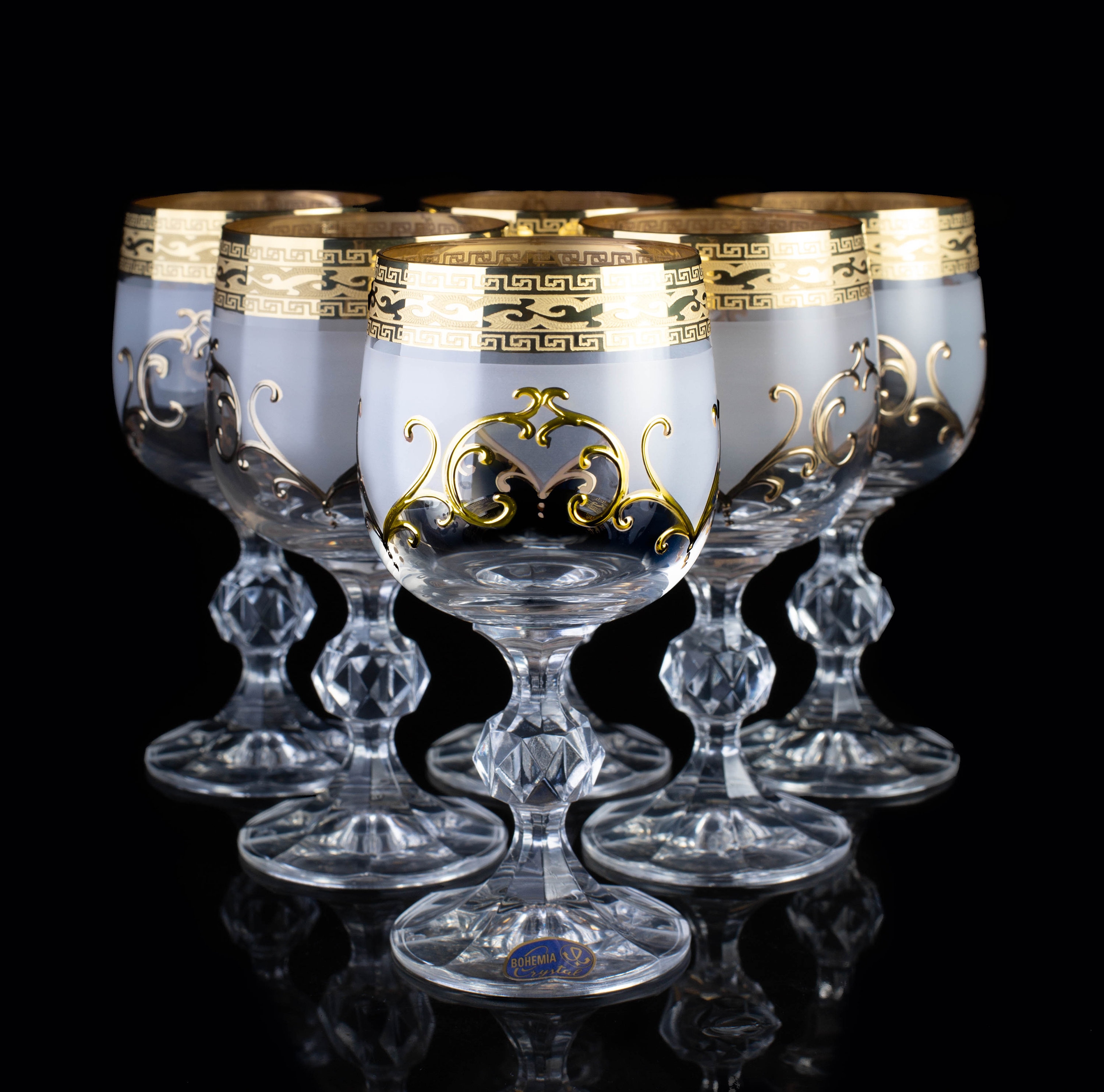 Wine Glasses Bohemia Crystal 6pcs 190ml 