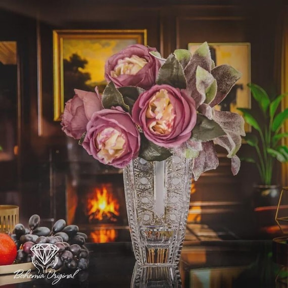 Massive Square Bohemian Crystal Vase – Bold Elegance - Etsy