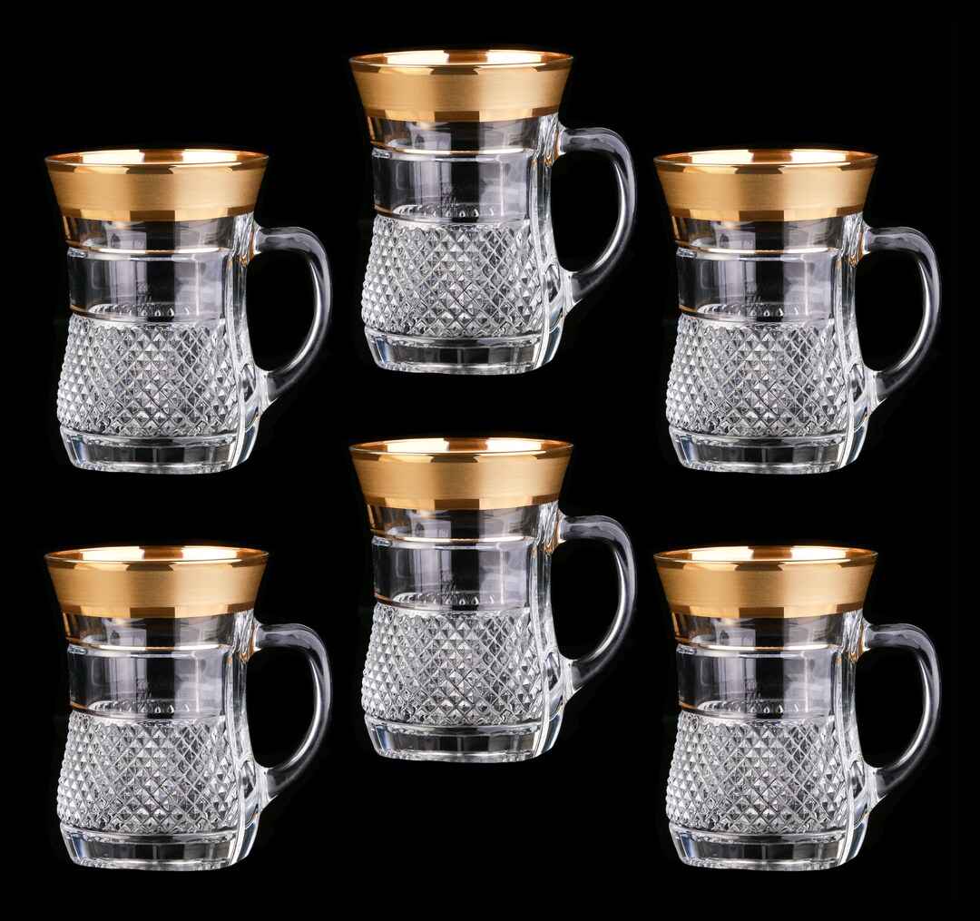 Bohemia Crystal Tea Glasses 6pcs 200ml Etsy