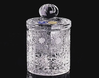 手作りのボヘミアンクリスタルの脚付きボウル – 315 mmの贅沢な