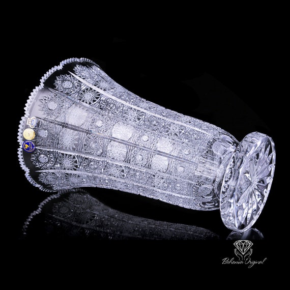 ボヘミア クリスタル 花瓶 大型 大きなボヘミアクリスタル花瓶 - Etsy 日本