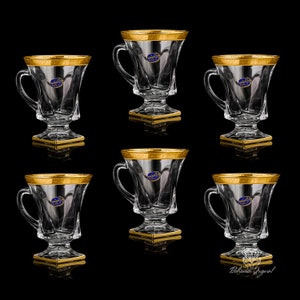 Crystal Coffe/Tea Glasses Kytka Collection