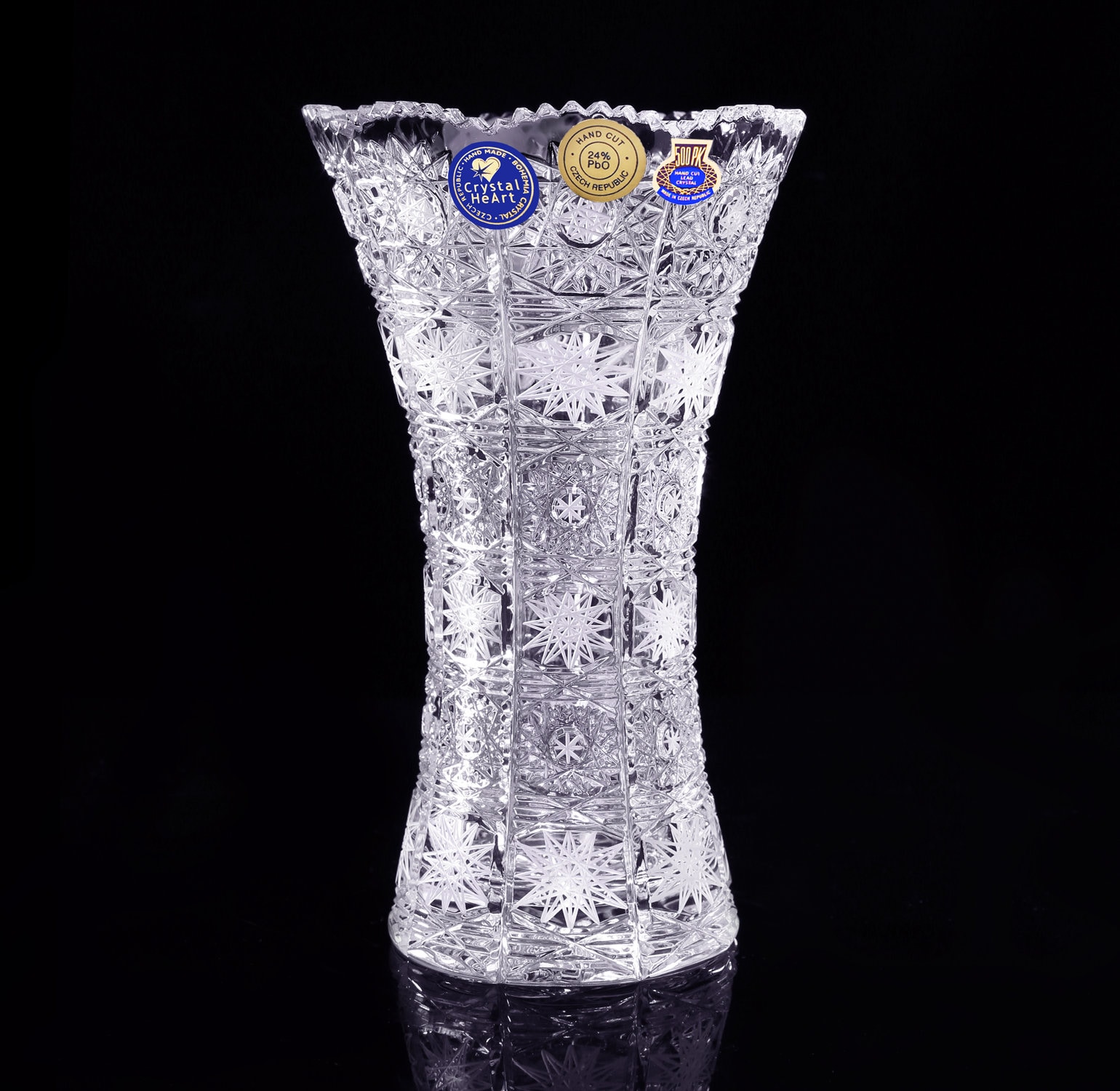 BOHEMIA CRYSTAL 花瓶 Crystal Bohemia Vase Butterfly H205mm - Etsy