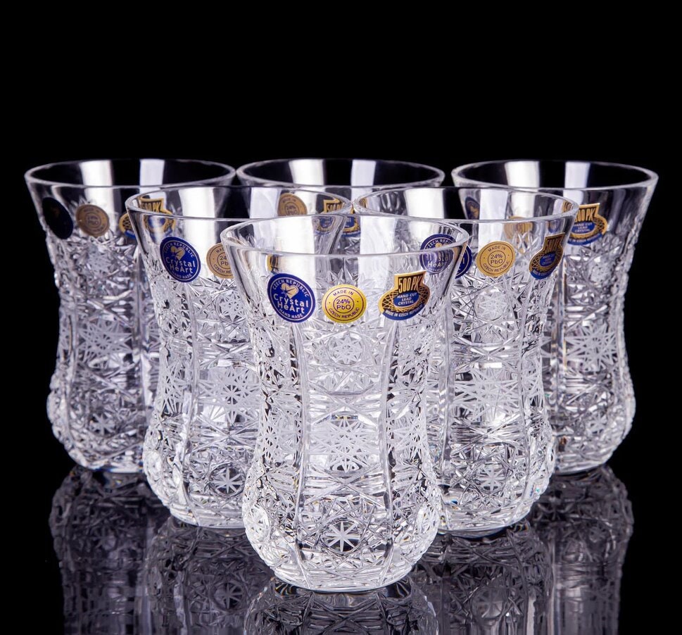 Bohemia Crystal Tea Glasses 6pcs 160ml - Etsy