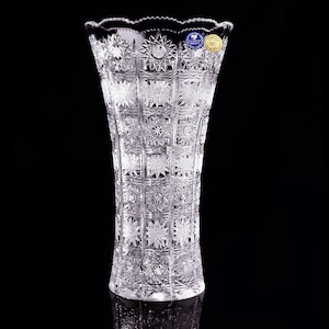 Crystal Bohemia Vase Butterfly Big H305mm