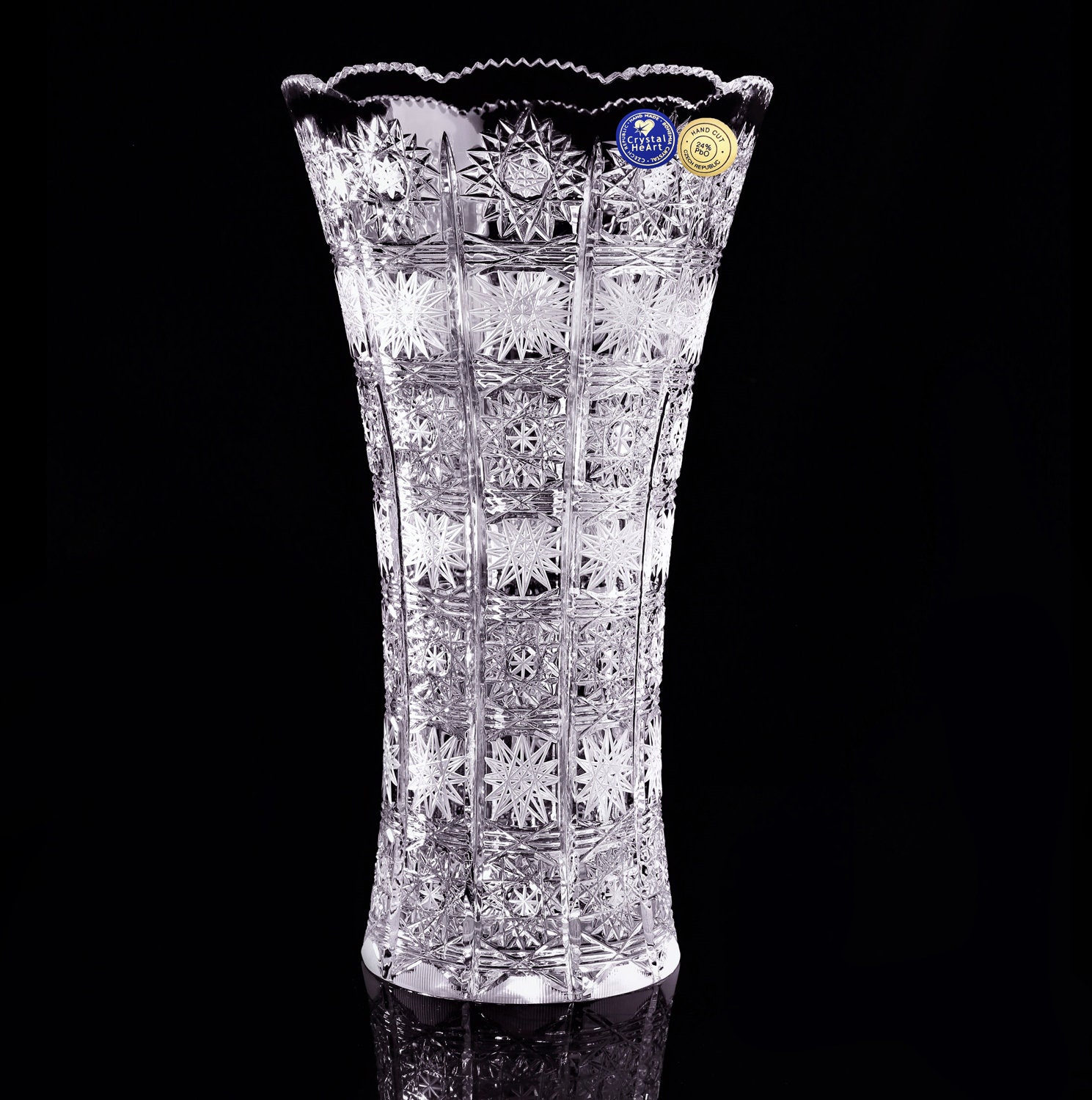 Crystal Bohemia Vase Butterfly Big H305mm - Etsy