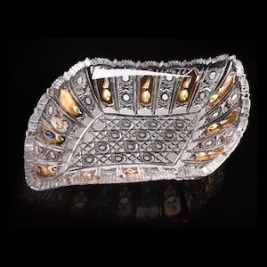 Bohemia Crystal Gold Decorated Plate L450mm