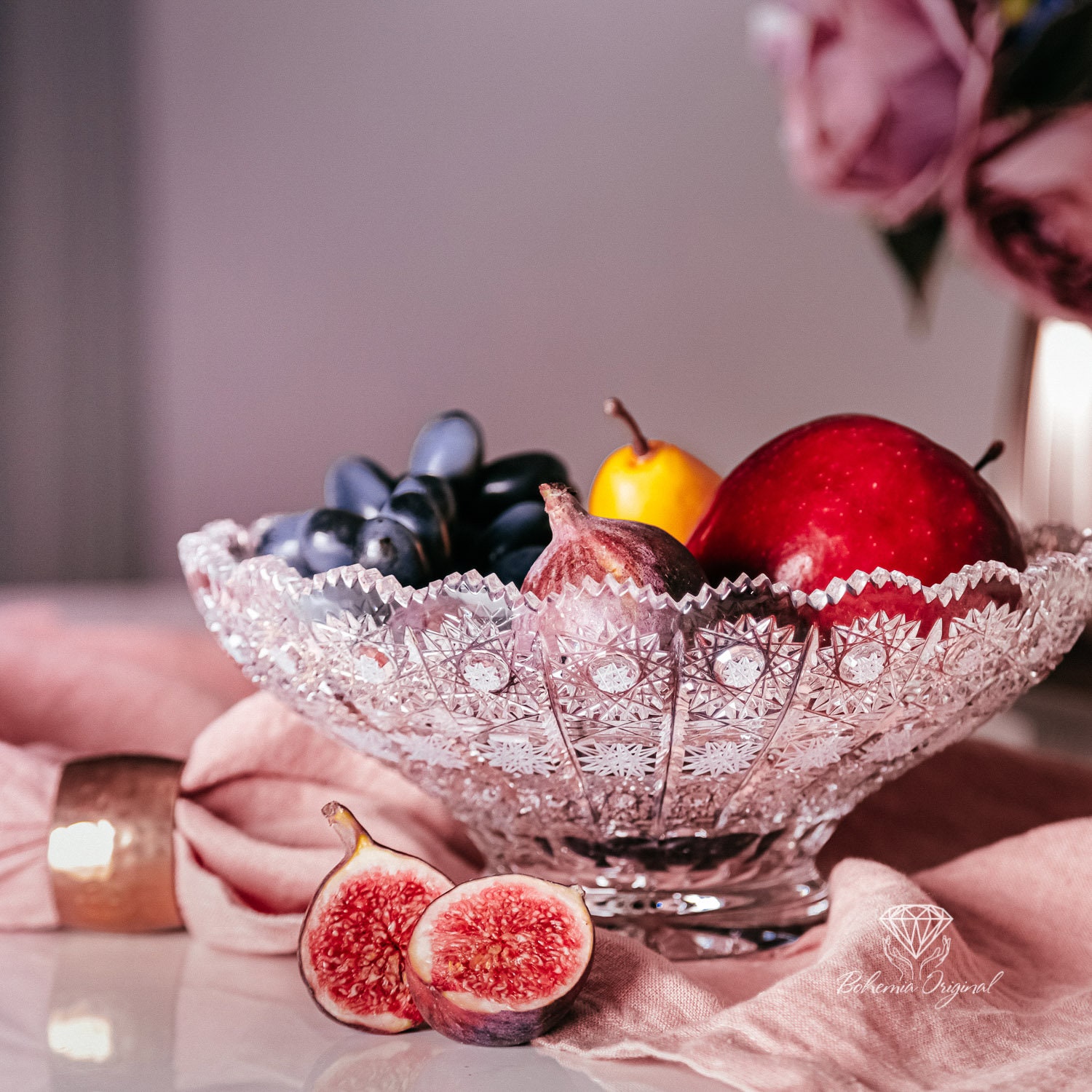 エレガントなボヘミアクリスタルボウル L 255 MM - Etsy 日本