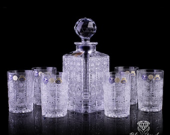 Ensemble de whisky cristal 6+1