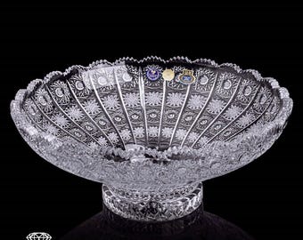 Elegant Bohemia Crystal Bowl L 255MM - Etsy