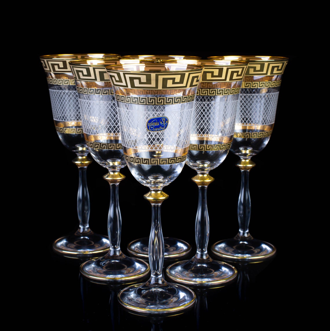Crystal Wine Glass Caro collection 250ml 6pcs Etsy