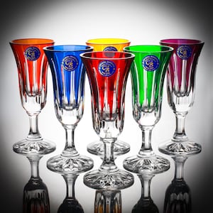 Long Vodka Glasses Bohemia Crystal