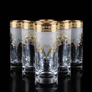 Crystal Water Glasses Bohemian collection 6pcs 300ml