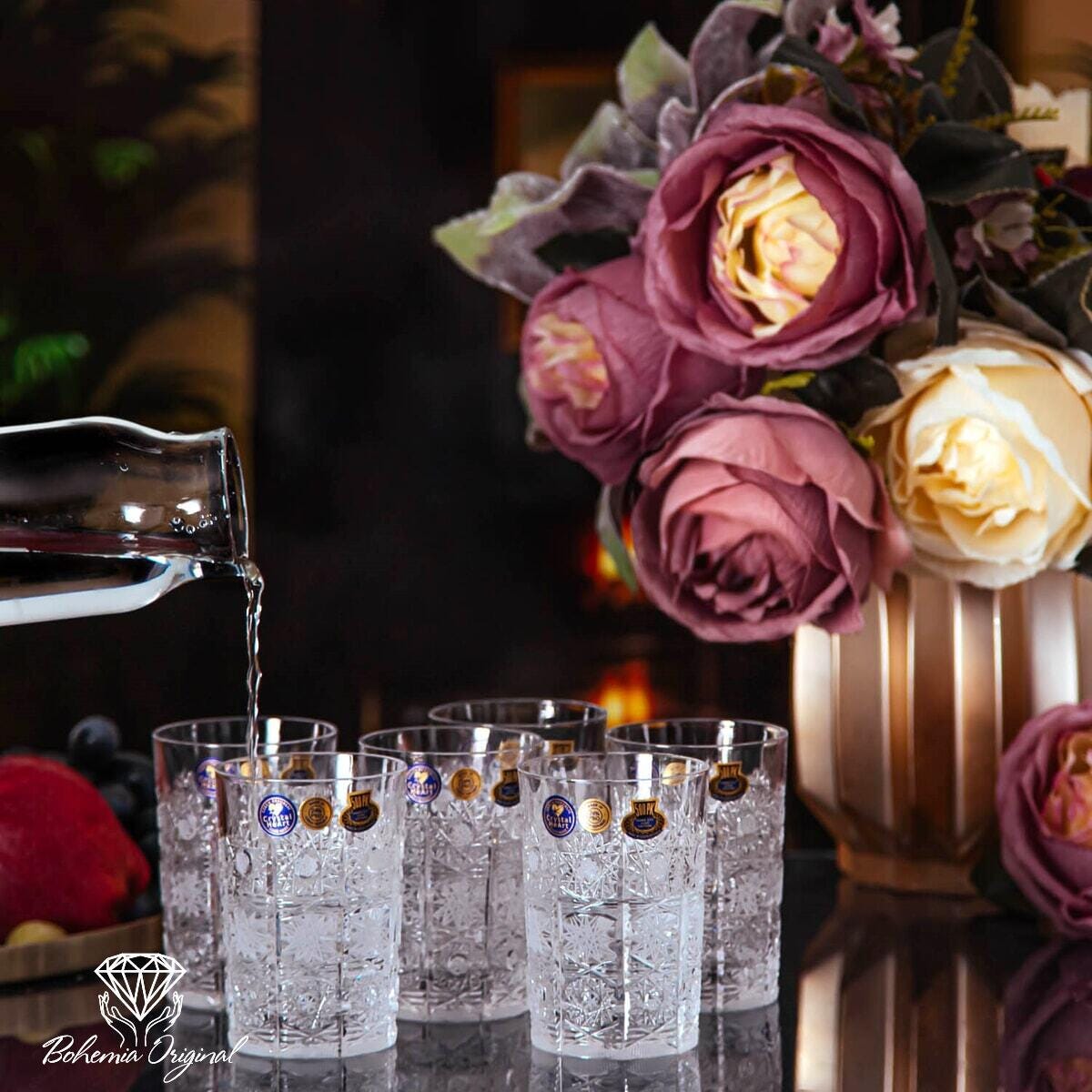 Bohemia Handcut Crystal Glasses 6pcs 180ml - Etsy