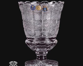 Bohemian Crystal Vase – Hand-Cut Czech Lead Crystal H 260 mm