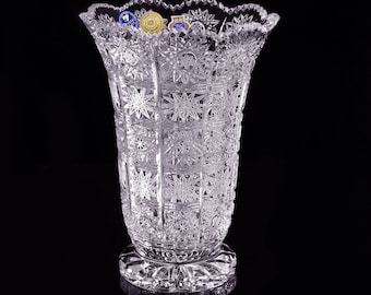 Handcut Bohemia Crystal Vase H205 mm