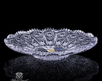 Crystal Plate, Traditional Rounded, Handcut