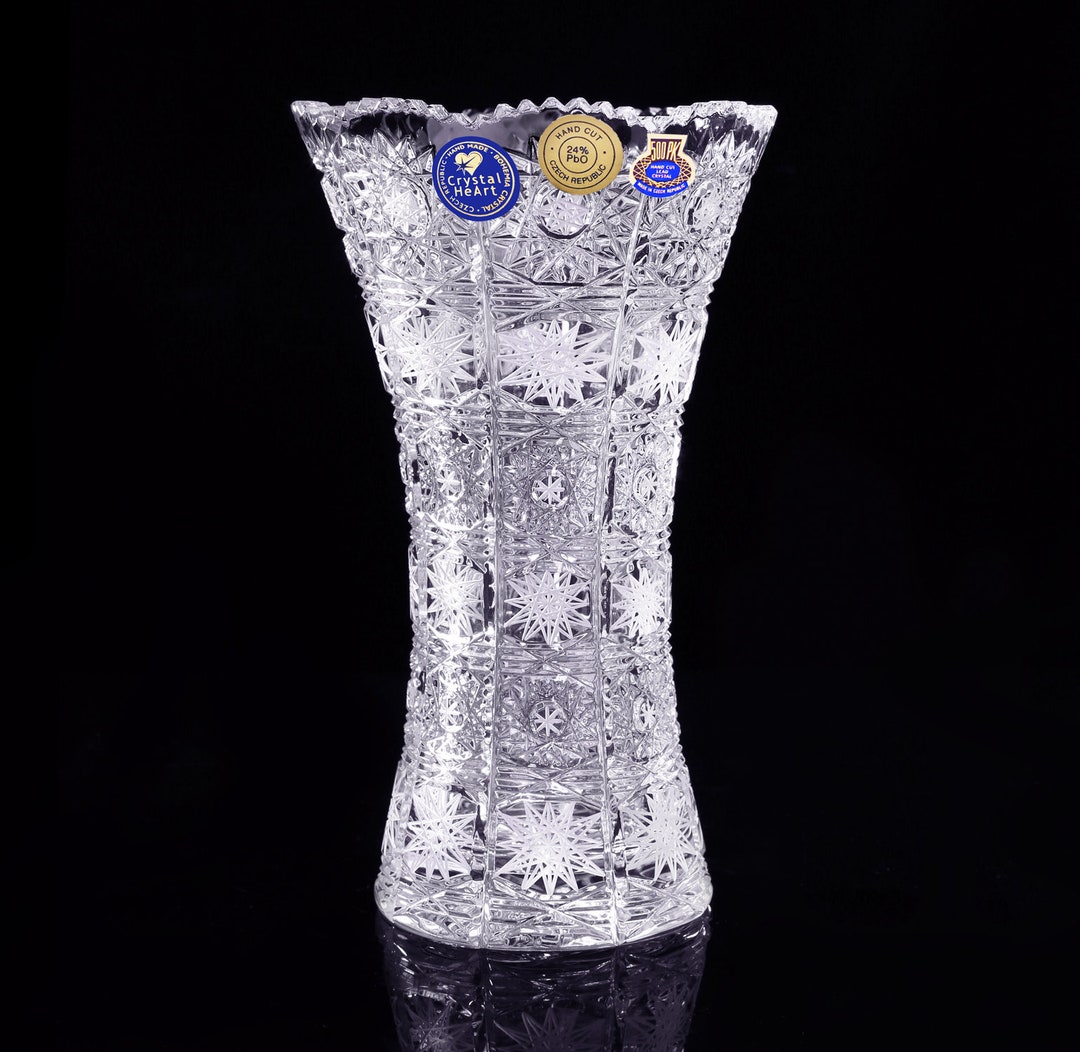 Crystal Bohemia Vase Butterfly H205mm - Etsy