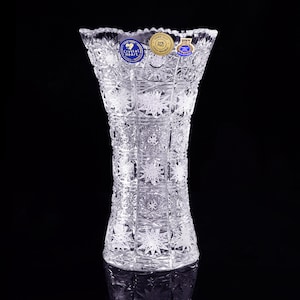 Crystal Bohemia Vase Butterfly H205mm