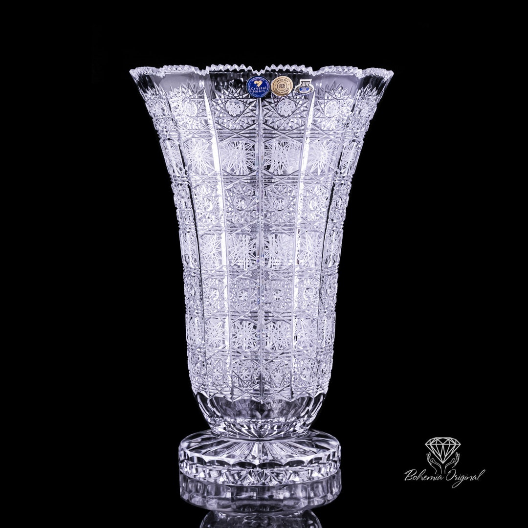 Crystal Bohemia Big Vase H 355 Mm - Etsy