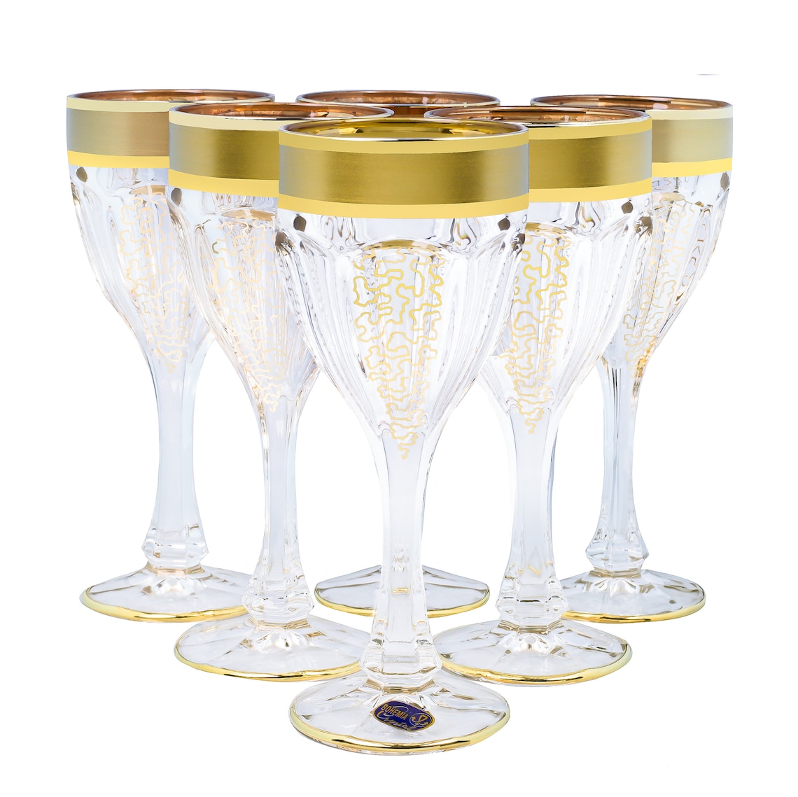 Crystal Wine Glass Set Fancy Wine Goblets Crystal Stemware Etsy