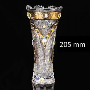 Gold Design Bohemia Crystal Vase