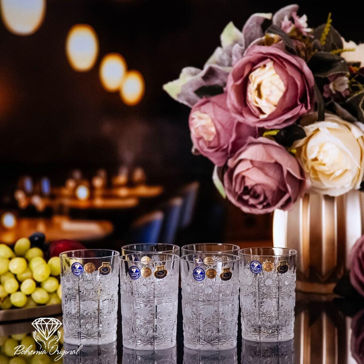 Bohemia Handcut Crystal Glasses 6pcs 180ml - Etsy