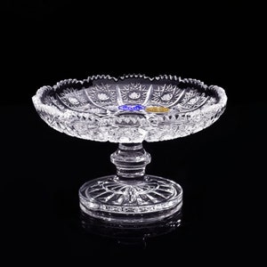 Charming Bohemia Crystal Bowl On Stand
