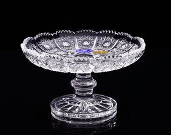 Charming Bohemia Crystal Bowl On Stand