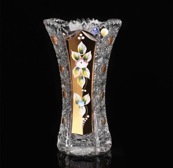 ボヘミア クリスタル花瓶 BOHEMIA Cristal - ボヘミアクリスタル 花瓶の通販 by のん's