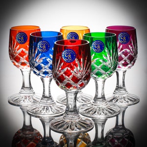 Crystal Vodka Glasses Mixed Color