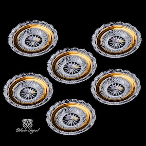 Set Of Six Elegance Crystal Plates