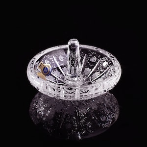 Porta anillos de cristal estilo boho de 90 mm de alto