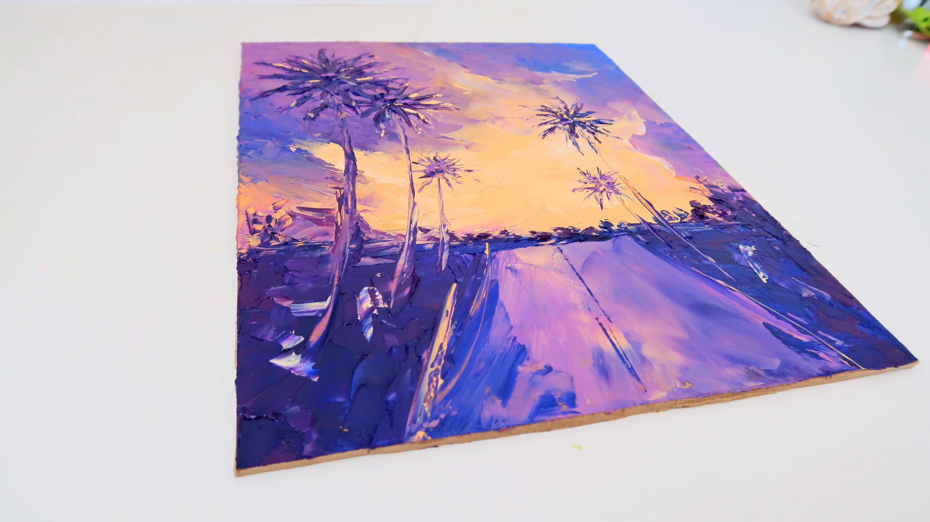 Sunset Painting on Canvas Original Art Abstract Art Ocean Art Modern ...