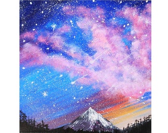 アートパネル　絵画　絵　抽象画　夜空　星　天の川　インテリア　現代アート il_340x270.2805287212_gz6f.jpg