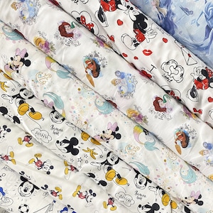 Tessuti al metraggio fantasie Disney in 100% cotone leggero