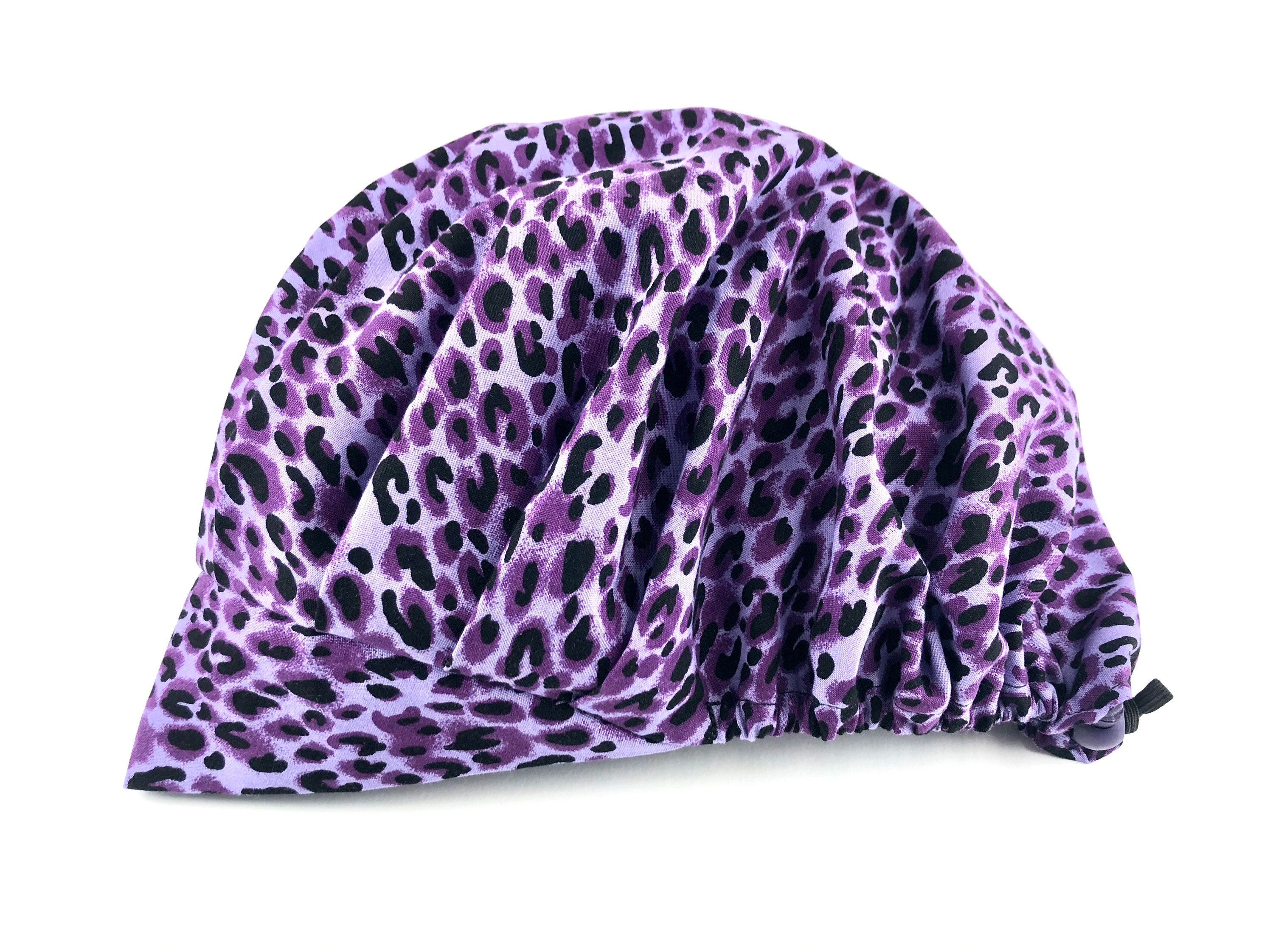 Cheetah Leopard Print Bouffant Scrub Hat for Women Surgical Etsy