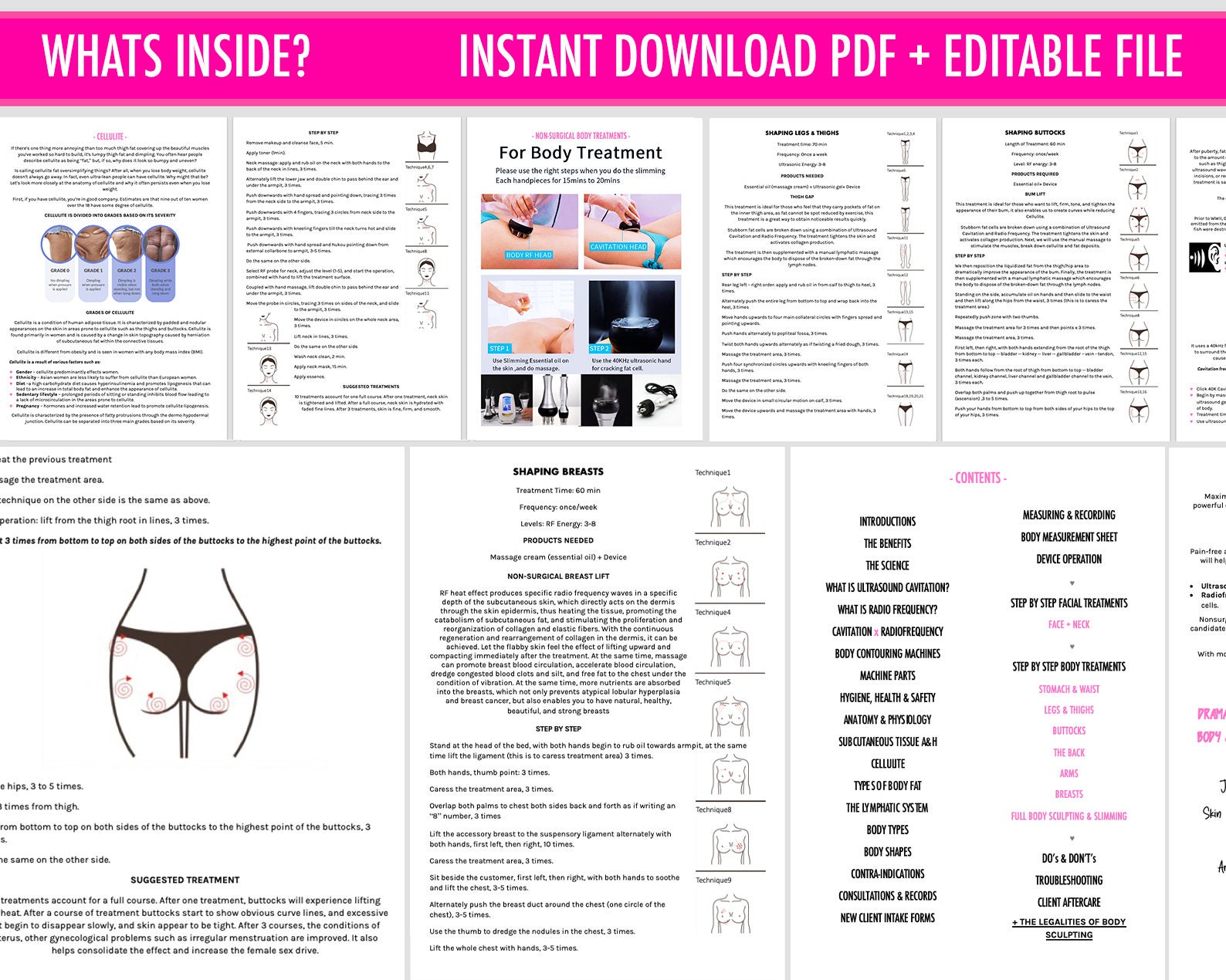 Ultrasonic Cavitation Body Contouring Training Manual Etsy