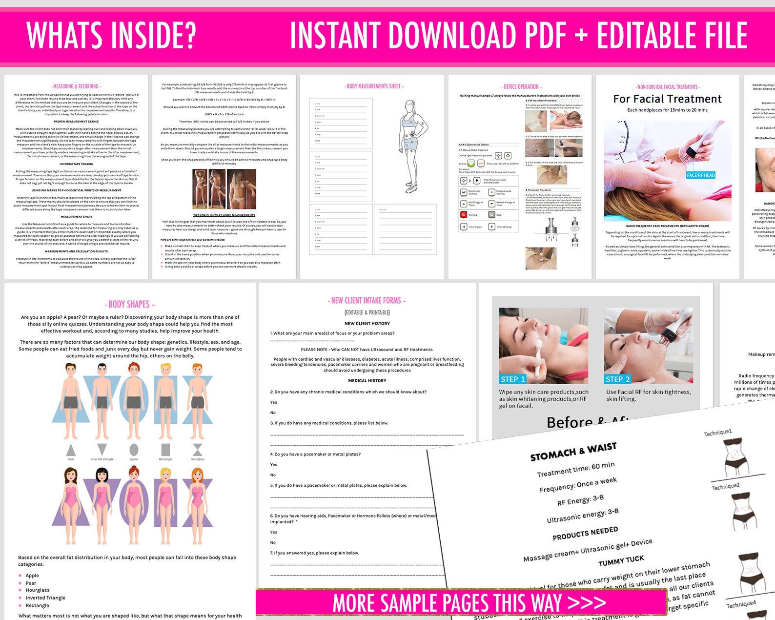 Ultrasonic Cavitation Body Contouring Training Manual Etsy