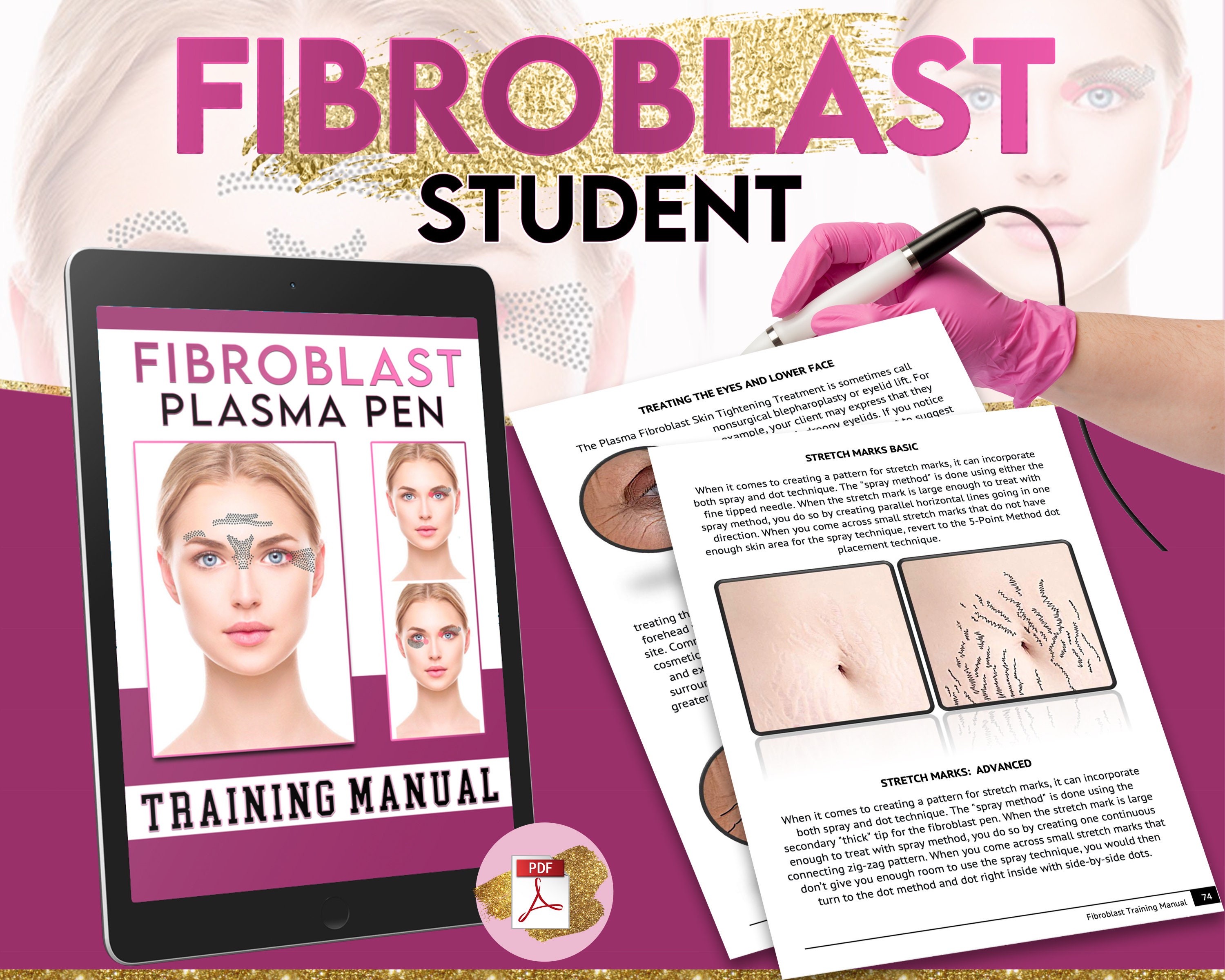 Fibroblast Plasma Pen Training Manual Student Learn Course Guide Instant Download Pdf